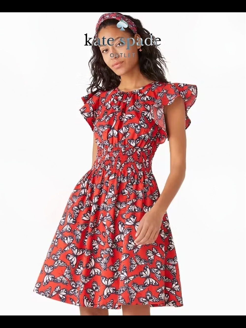 Kate Spade Butterfly Print Blake Dress (Size L) - Picture 11 of 12